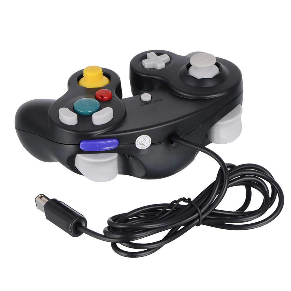 2 Pack Black Wired Controller For Nintendo GameCube Console CLASSIC JOYPAD