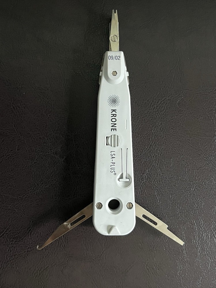 KRONE LSA-PLUS PUNCH DOWN TOOL with SENSOR WITH INSTRUCTIONS+CARRY POUCH