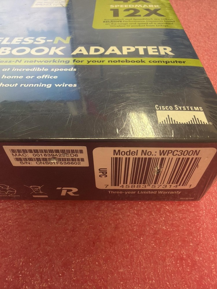 LINKSYS WPC300N WIRELESS-N NOTEBOOK ADAPTER