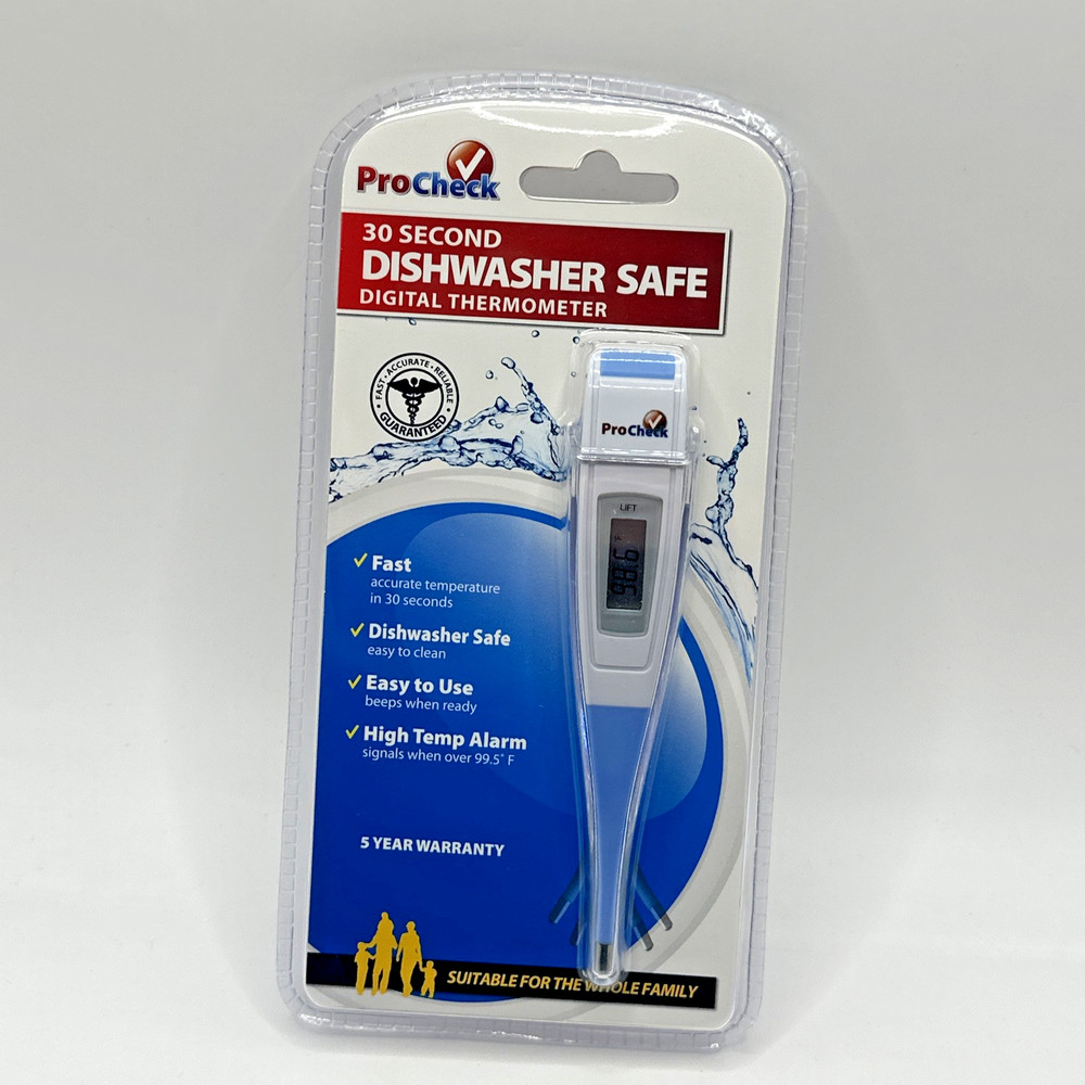Procheck Digital Thermometer 30 Second Flexible Dishwasher Safe Easy Use 1 ct