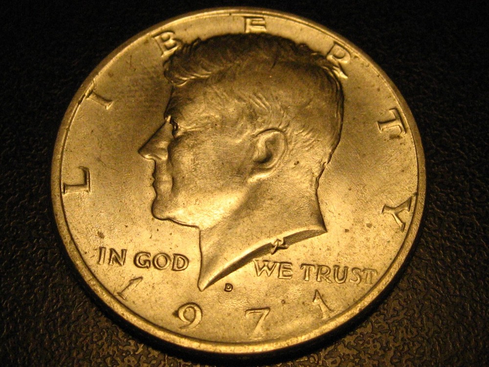 1971-D Kennedy Head Half Dollar BU