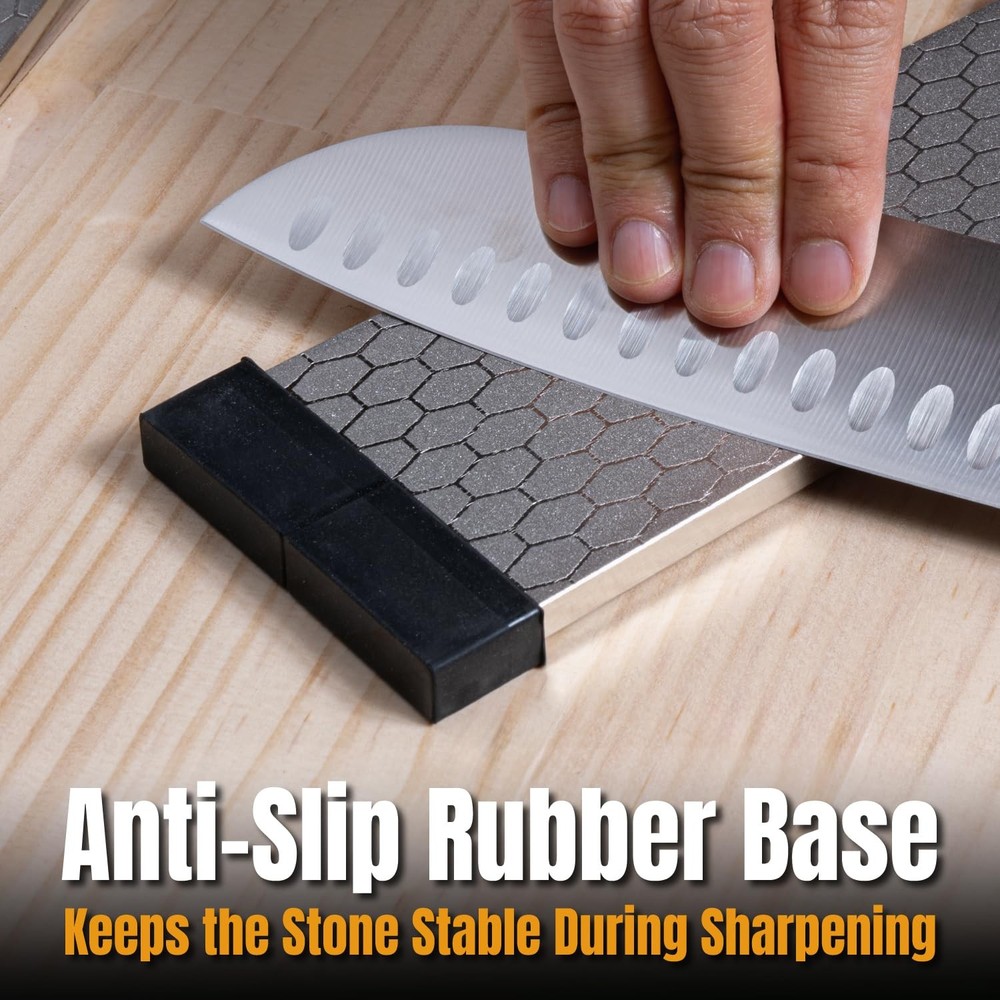 POWERTEC Diamond Sharpening Stone, 600/1000, Silver