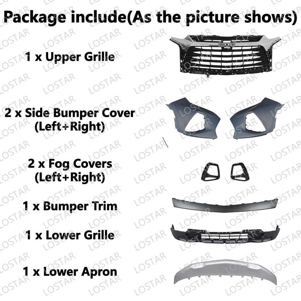 Fit For 2019-2023 CHEVY BLAZER LT Front Bumper assembly Complete.