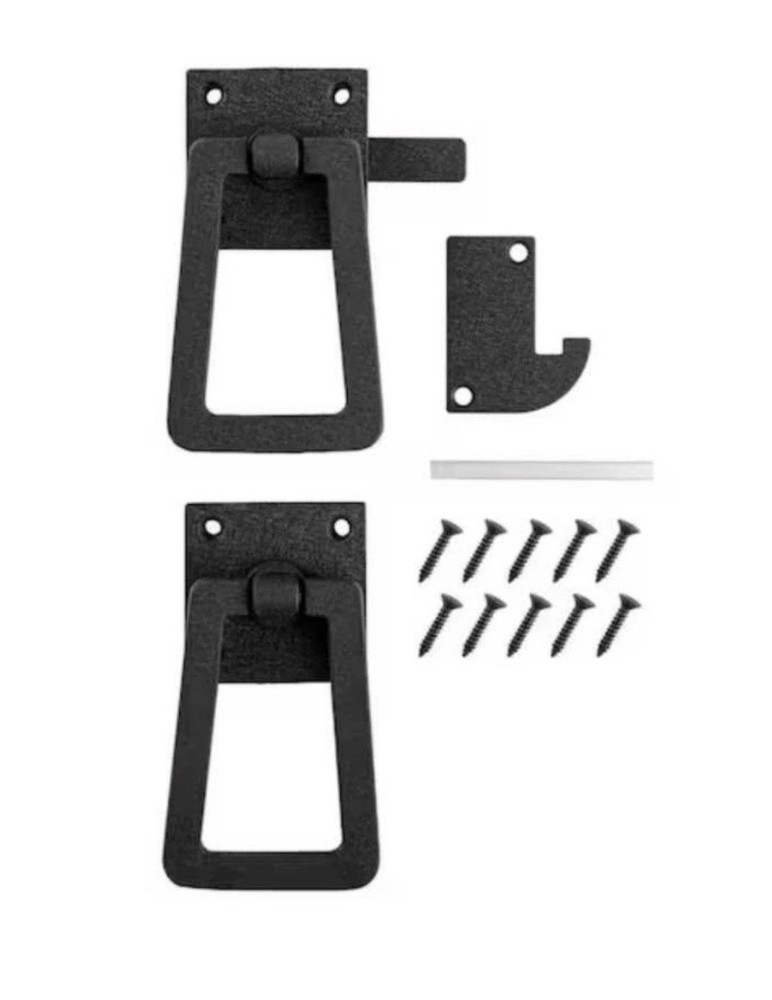 Everbilt Slate Grey Modern Ring Latch with Rust Defender