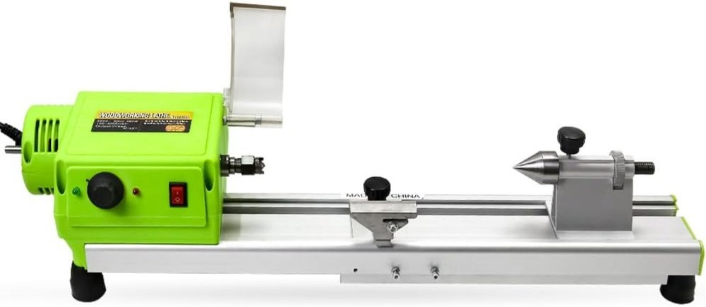 Compact Mini Wood Lathe with Variable Speed Control - Perfect for DIY Crafts