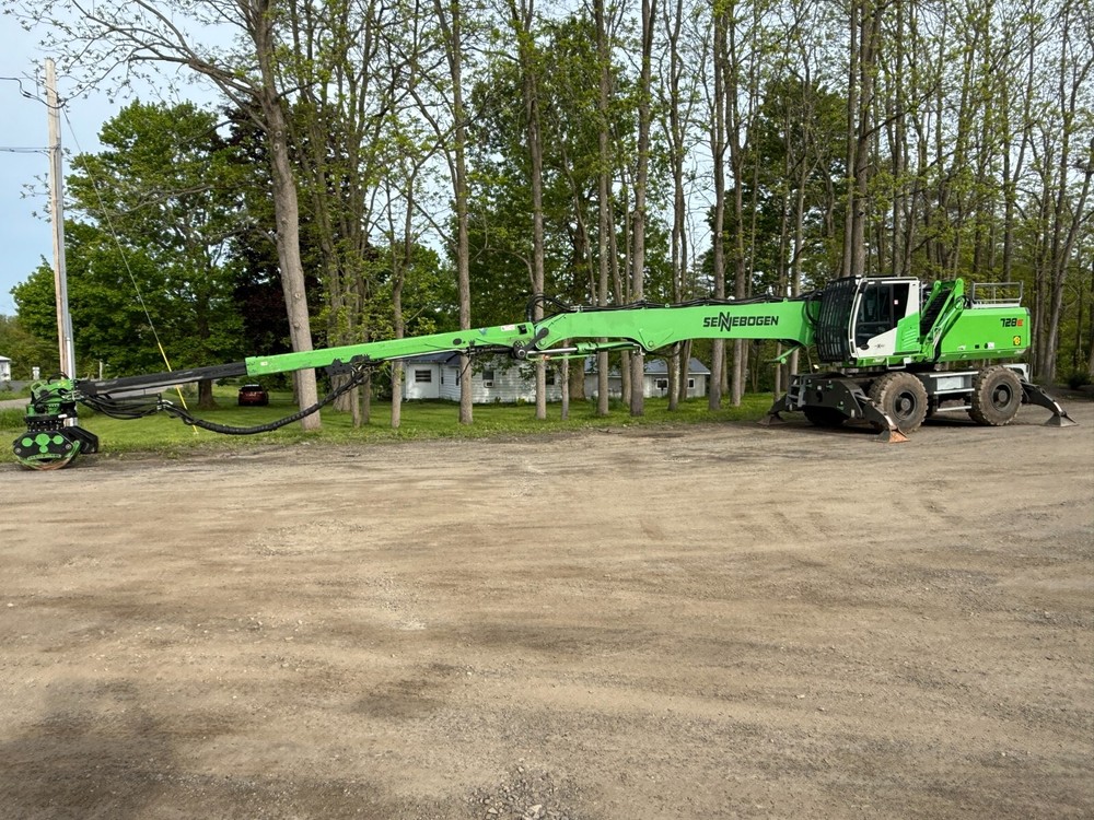 2023 Sennebogen 728e wheeled tree care material handler