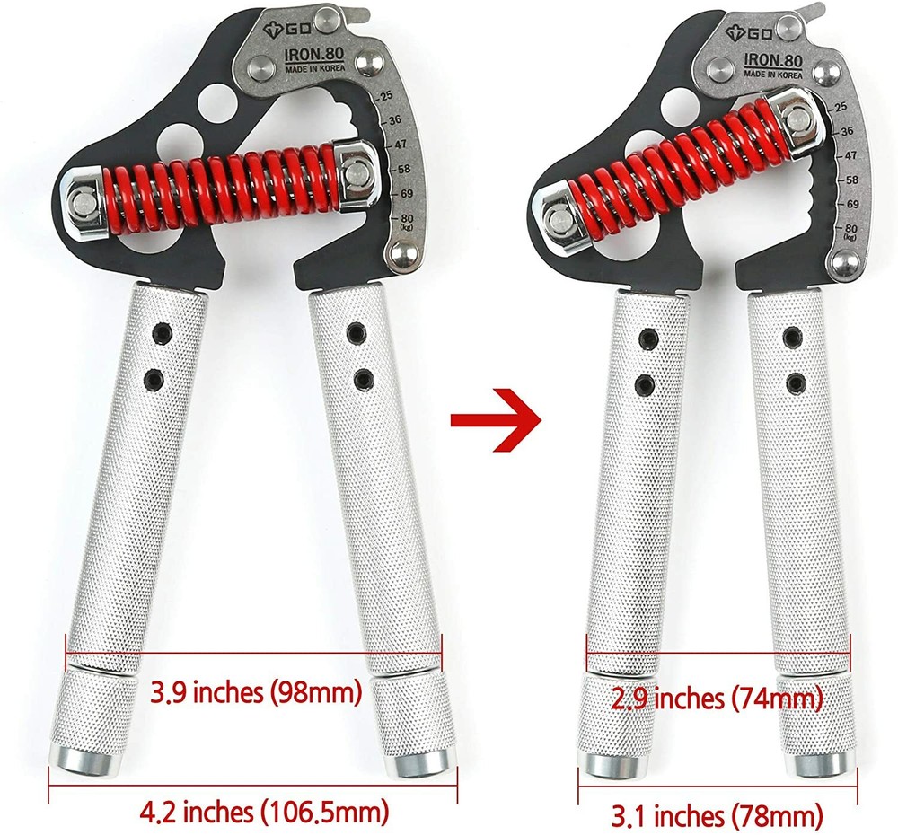 GD Iron Grip Premium Adjustable Expandable Hand Gripper Light 80,EXT 80,EXT 90
