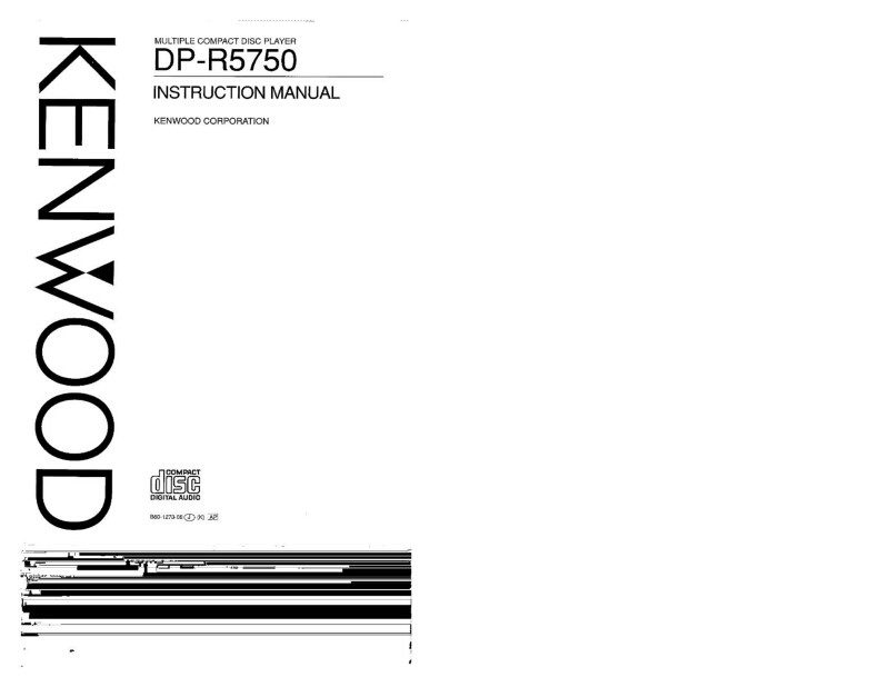 Kenwood DPR-5750 CD Player Owners Instruction Manual