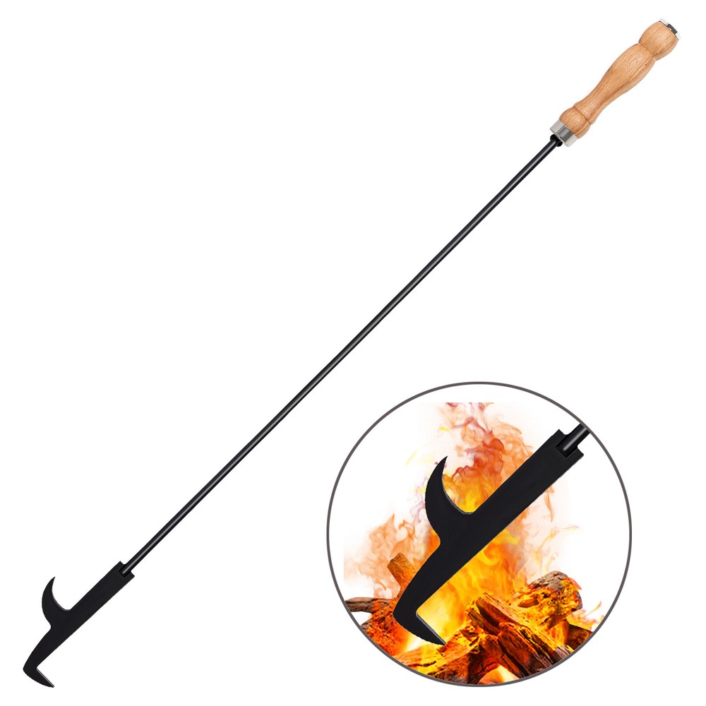 Heavy Duty 32" Fire Pit Poker Stick w/Barb for Campfire Fireplace Fire Pit Tools