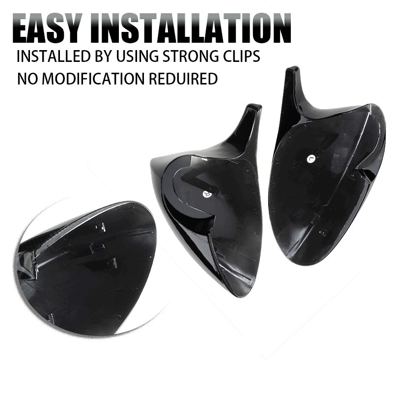 2PCS Glossy Black Mirror Cap Cover Replacement for BMW E90 E91 E92 E93 PRE-LCI