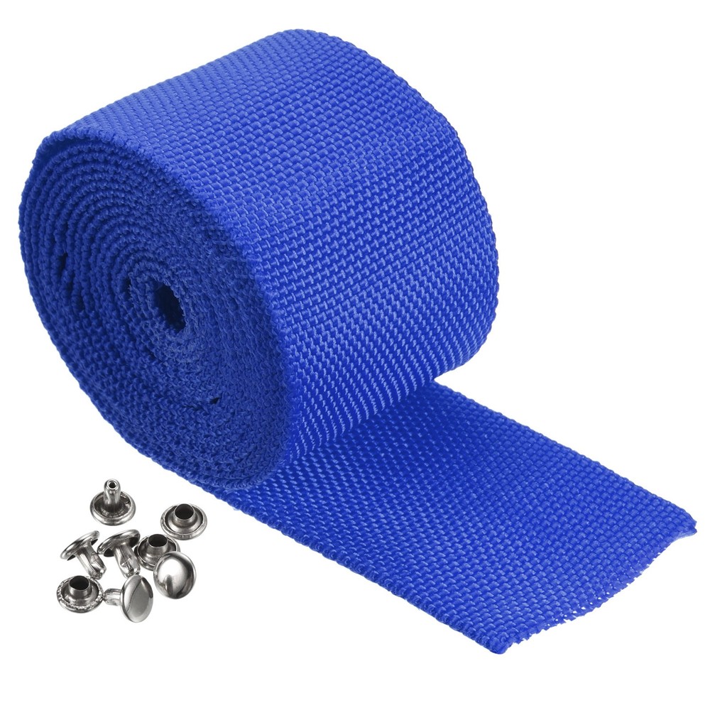 6.6Ft*45mm Polyester Rope Protector Cable Cover Rope Protective Sleeve Blue