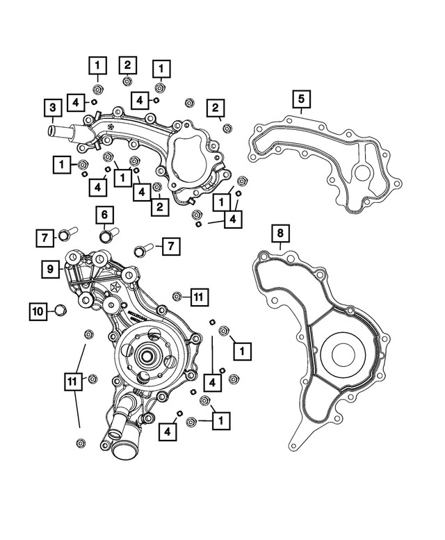 Genuine Mopar Hex Washer Head Bolt Mounting Upper 6511924AA