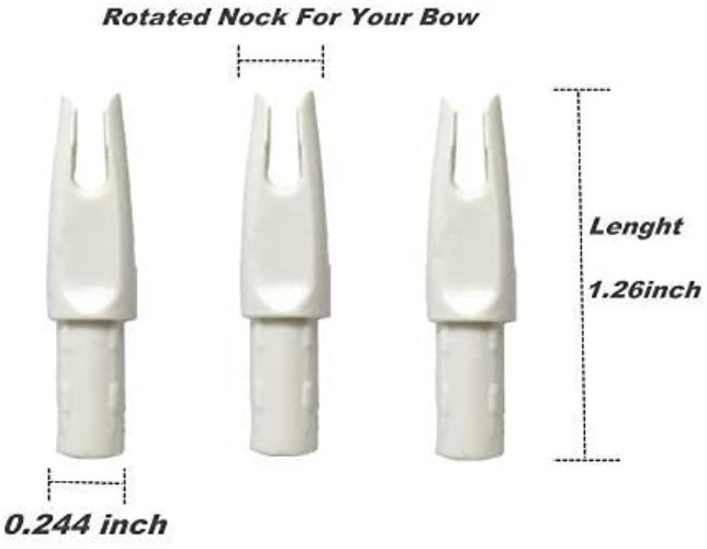 60-Pack Arrow Nocks | 0.246'' Inserts for Archery | Multicolor Selection