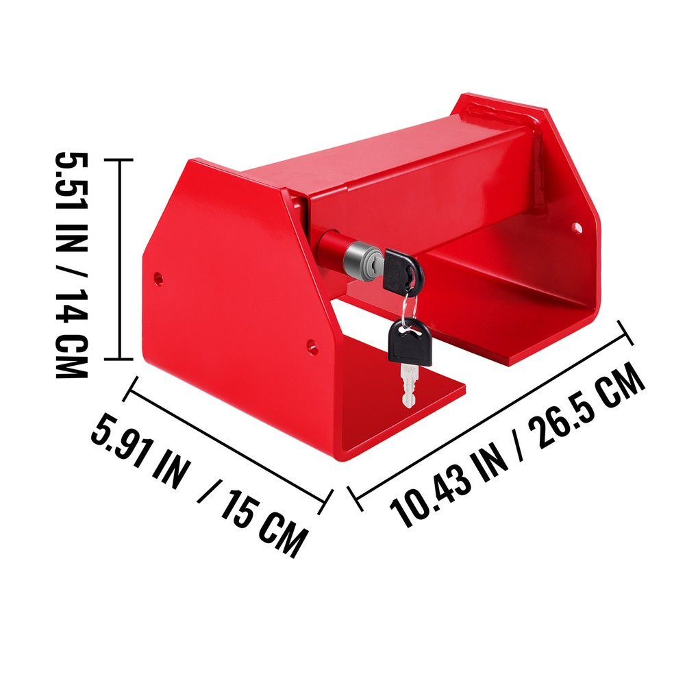 Heavy Duty Cargo Lock Cargo Container Lock 9.84"-17.32" Range with 2 Keys