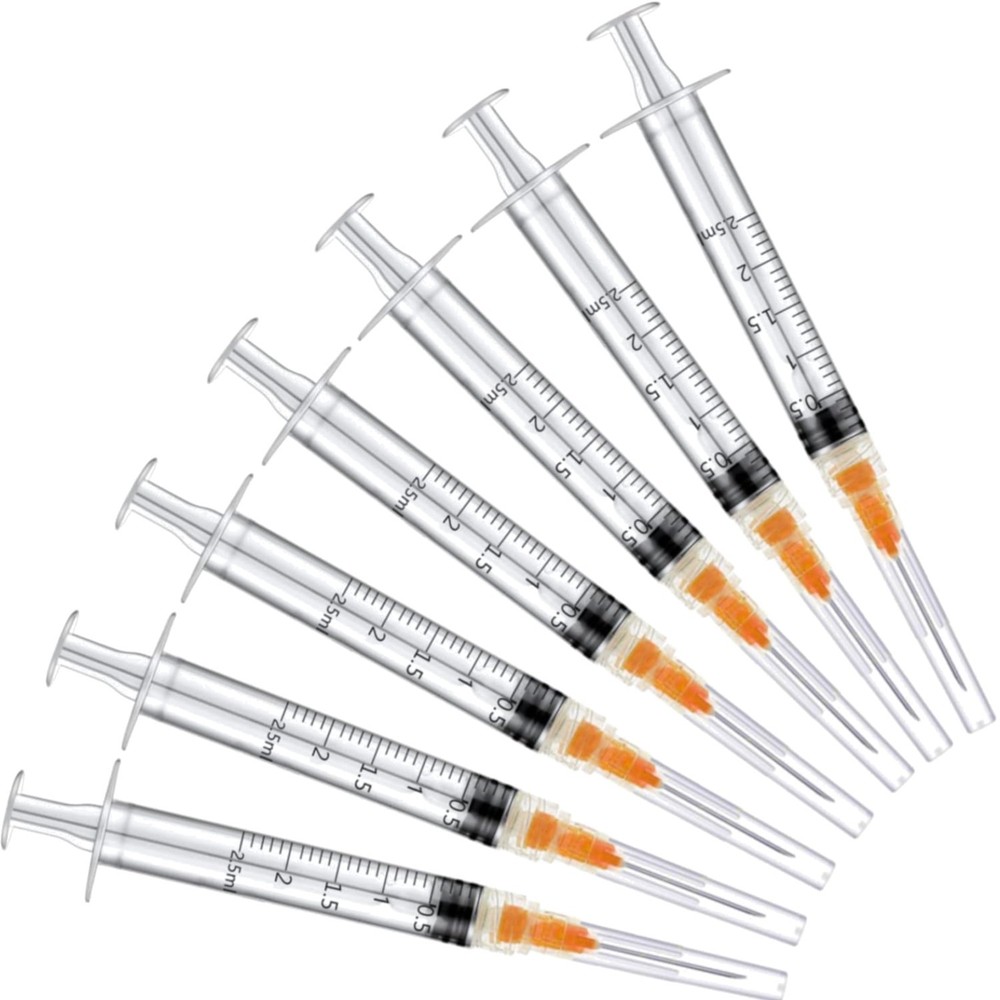 Individually Wrapped 2.5ml Plastic Syringes - 100-Pack for Precision Use