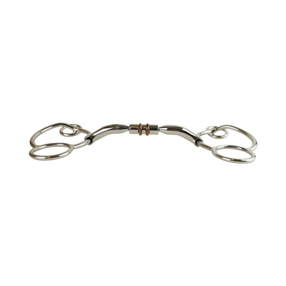 AK Universal Loose Ring Rotary Double Cooper Roller Snaffle Horse Riding Bits
