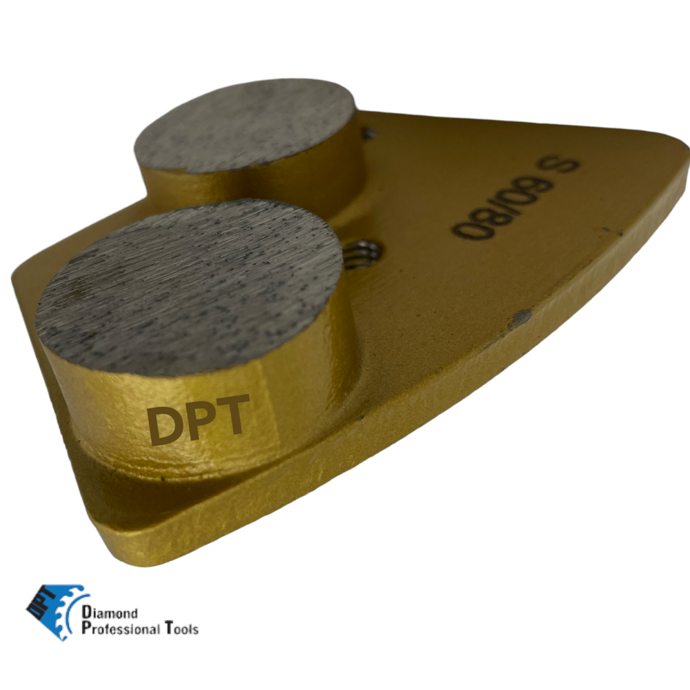 9 Pack Trapezoidal Grinding Discs for Concrete Floor Grinders Soft Bond 60 Grit
