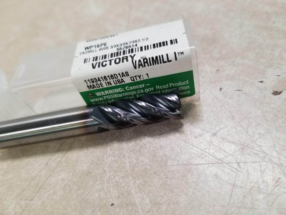 Widia 5576514 3/8" Solid Carbide Square End Mill