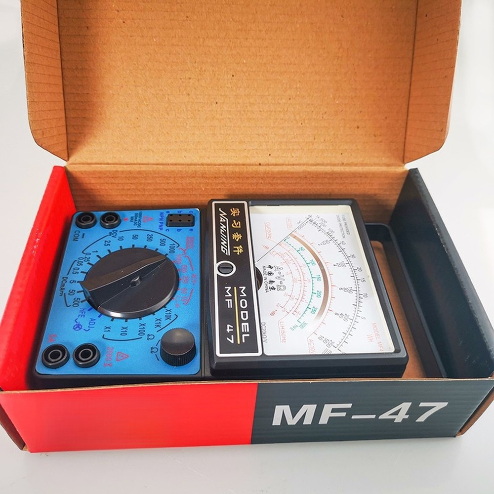 MF47 Multimeter Kit for DC AC Voltage Current Resistance Capacitance Testing