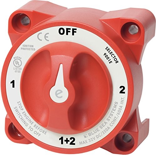 Blue Sea Systems 9001E e-Series Compact Battery 4 Switch Selector 4 Pos.