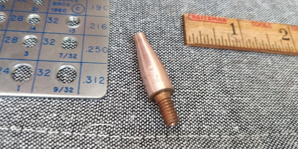 LINDE 4 pack Torch Tip Contact Tip, Wire Size .061" 12-24 thread
