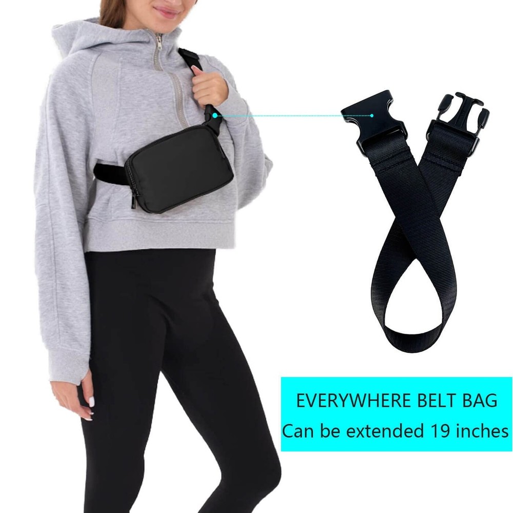 Fanny Pack Belt Extender Adjustable Elastic Strap, Waist Bag Belt Extender