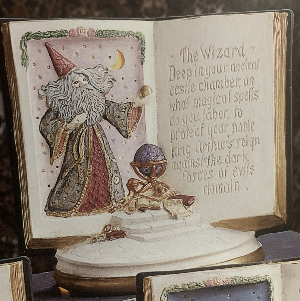 Wizard Book w/ light kit ceramic bisque to paint
