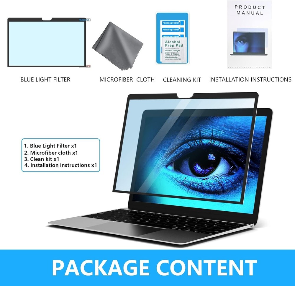 Blue Light Blocking Anti-Glare Screen Protector for MacBook Pro 15 inch 2012-...