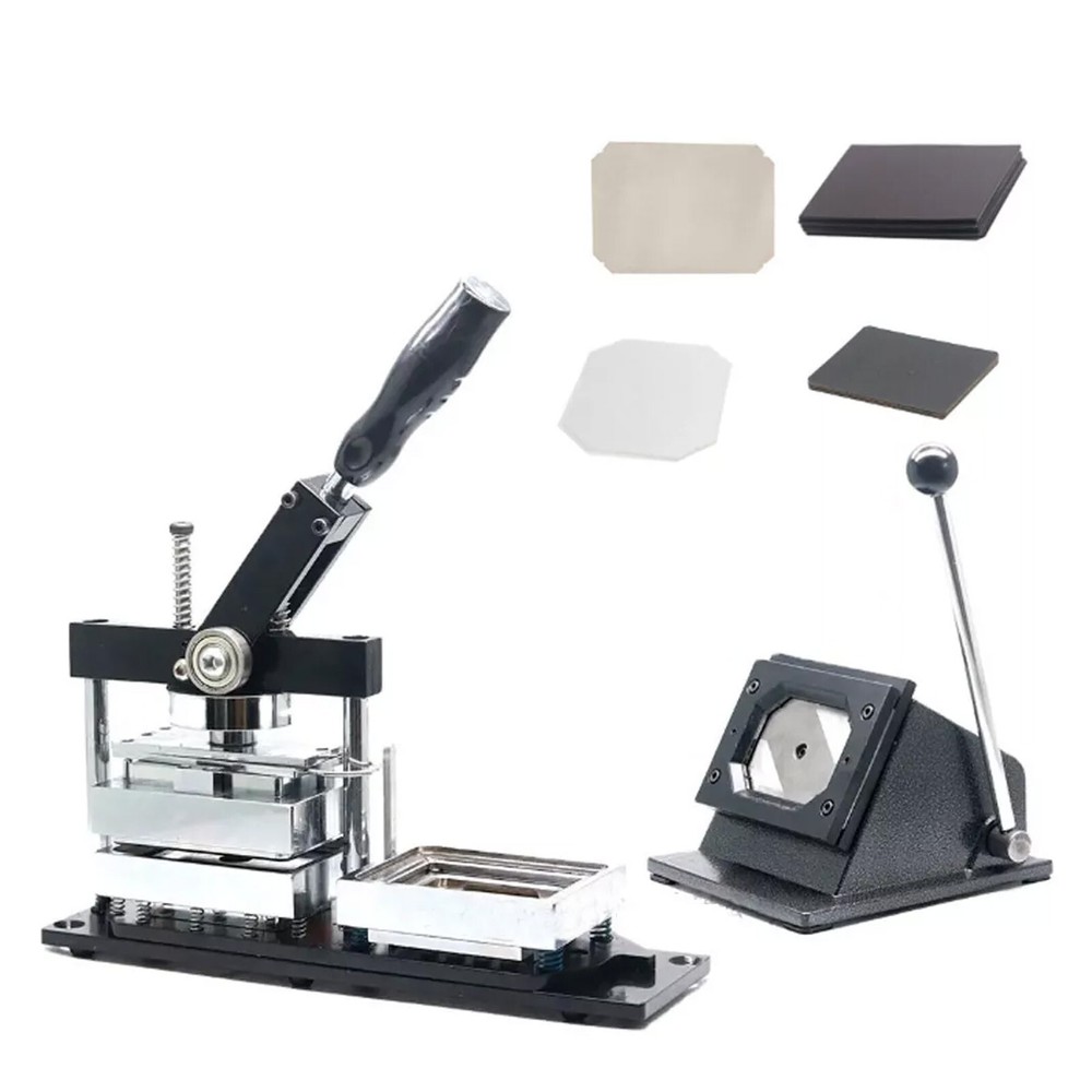 80*53mm Fridge Magnet Badge Making Machine Rectangle Button Maker Kit W/Cutter