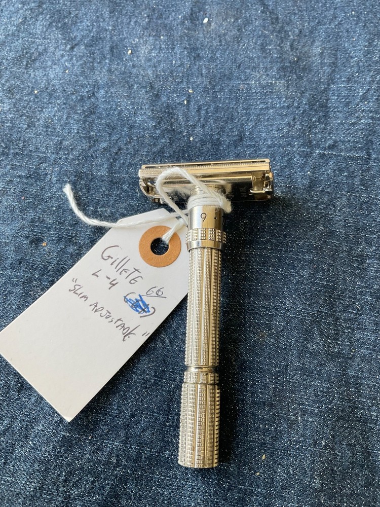 Gillette vintage razor 1966 slim adjustable L-4