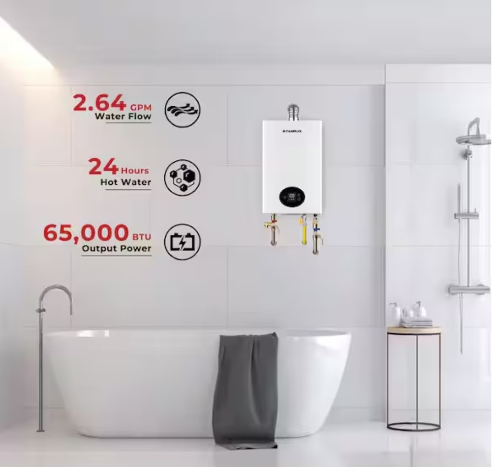 CAMPLUXClimatech 3 2.64 GPM68,000BTUIndoor PropaneTankless Water Heater Cx264wlp