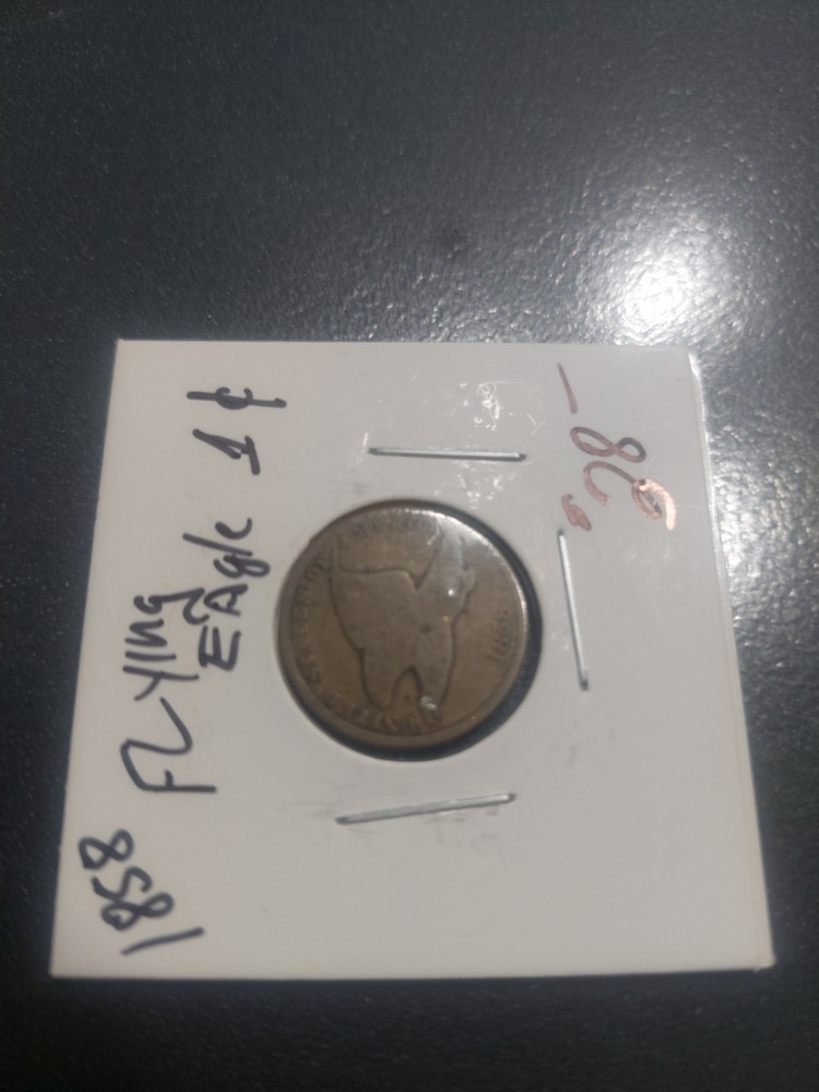 1858 1C Small Letters Flying Eagle Cent