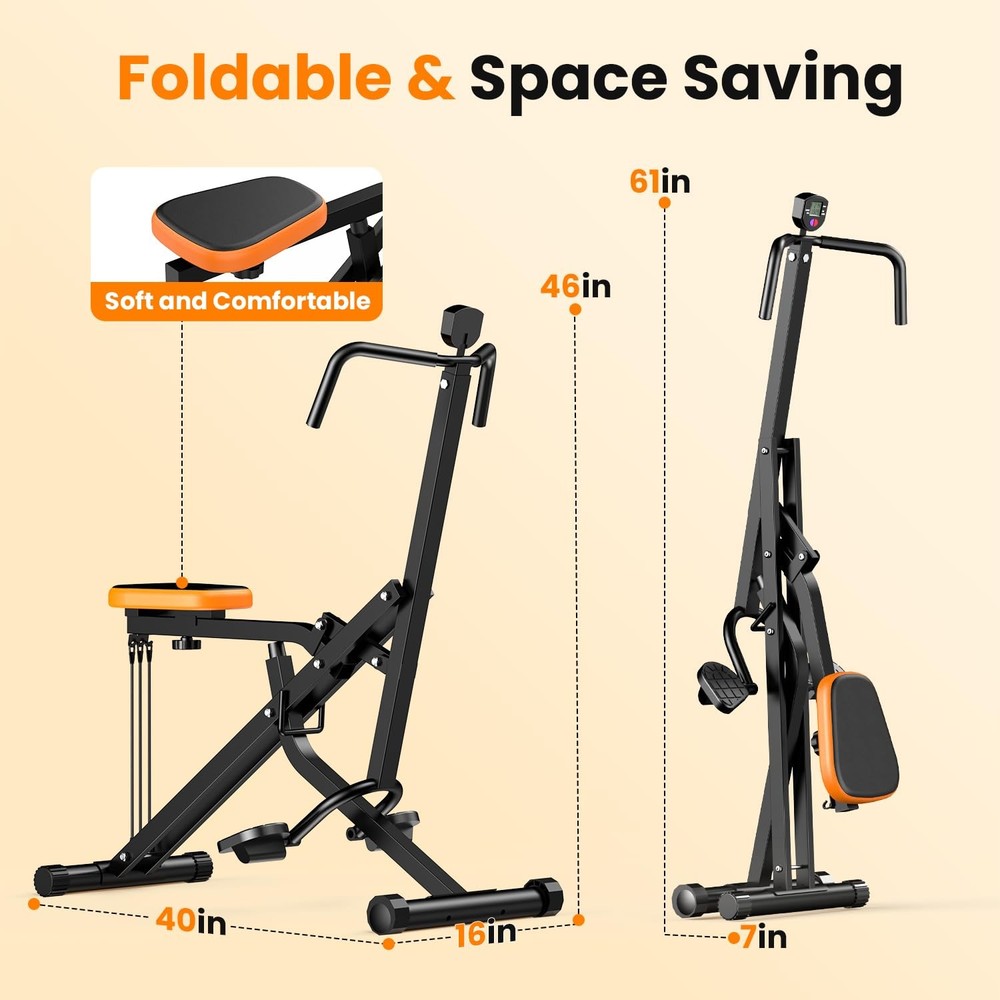 OWLSKY Squat Machine for Home Workout, Foldable Squat Assist & Row Trainer wi...