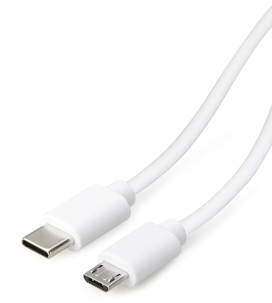 Smays Type USB C to Micro Cable Data Sync and Charging Charger White