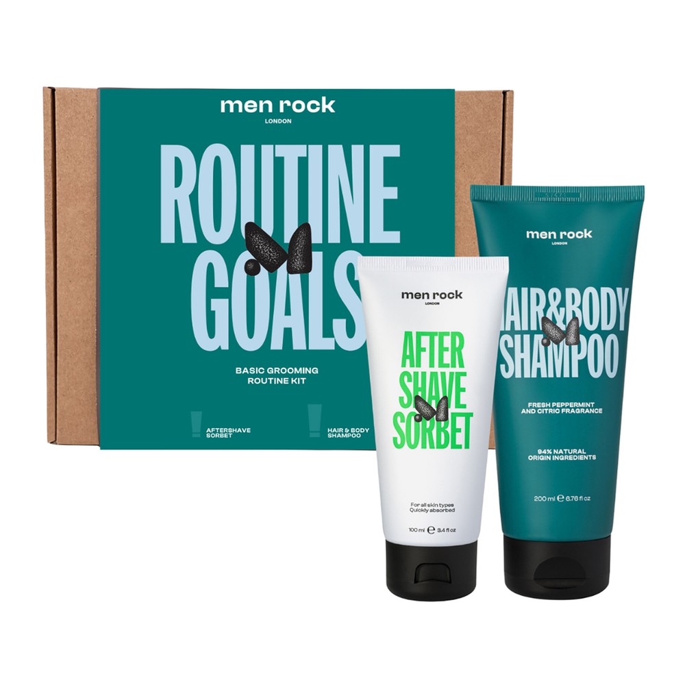 Men Rock Routine Goals Basic Grooming Kit - 2 Pc Mens Grooming Kit