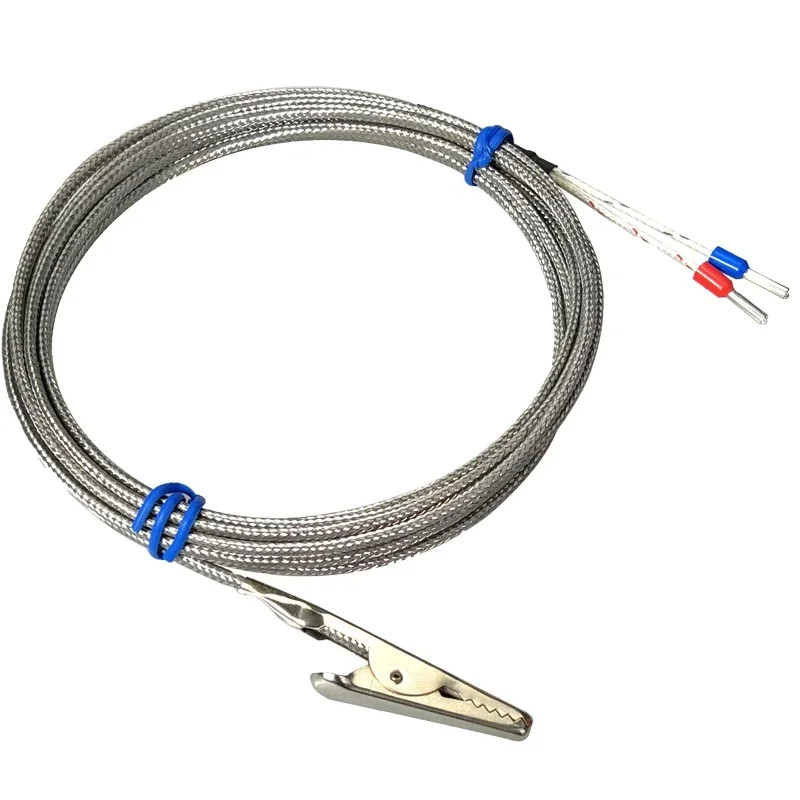 Thermocouple Crocodile Clamp K-type Temperature Sensor Handheld Control Probe