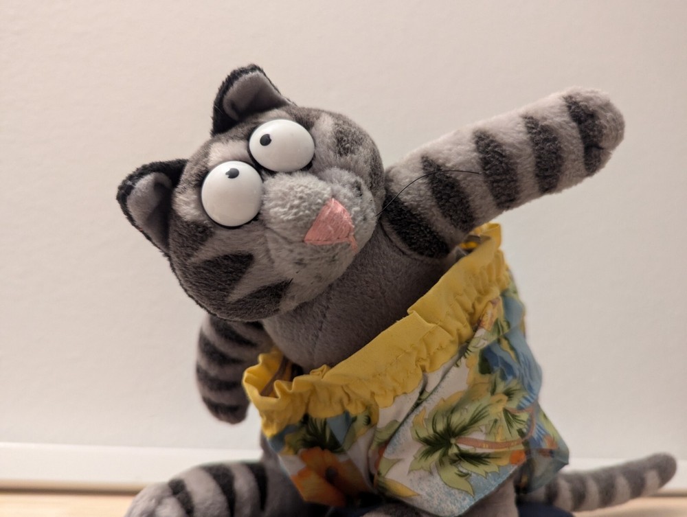 Kliban Cat Surfer Plush