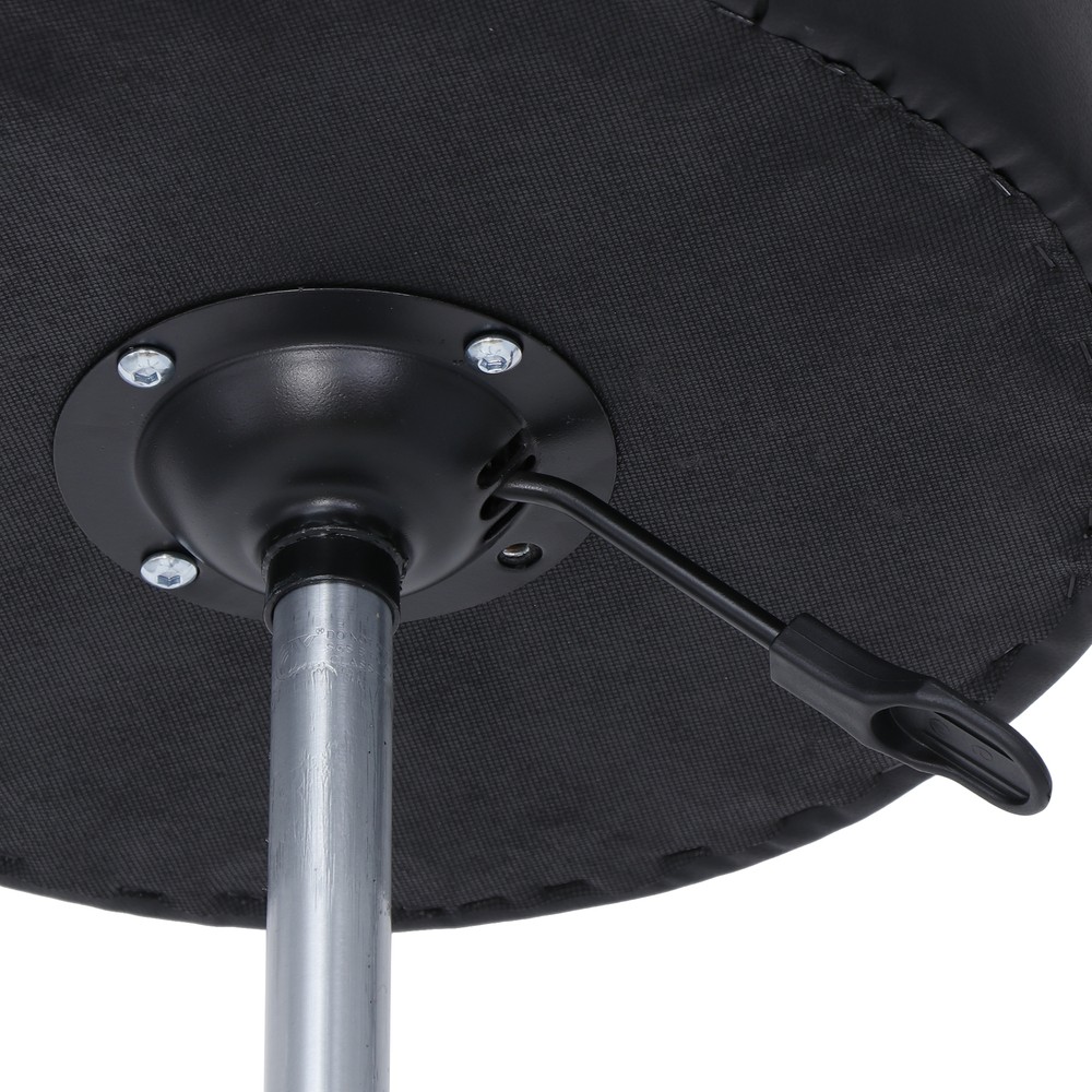 Round Rolling Medical Stools Adjustable Work Medical Stool with Wheels Black