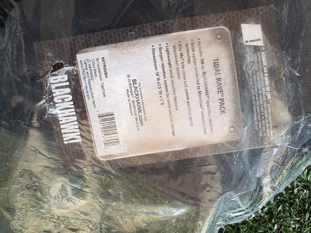 Black Blackhawk HydraStorm Tidal Rave 3L 100 oz Hydration Pack