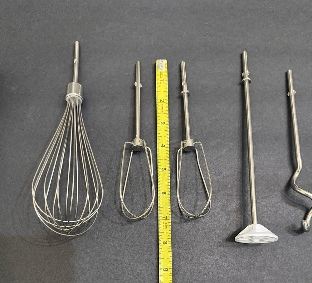KitchenAid Hand Mixer Attachments Set OEM Beaters Dough Hooks Whisk Bag