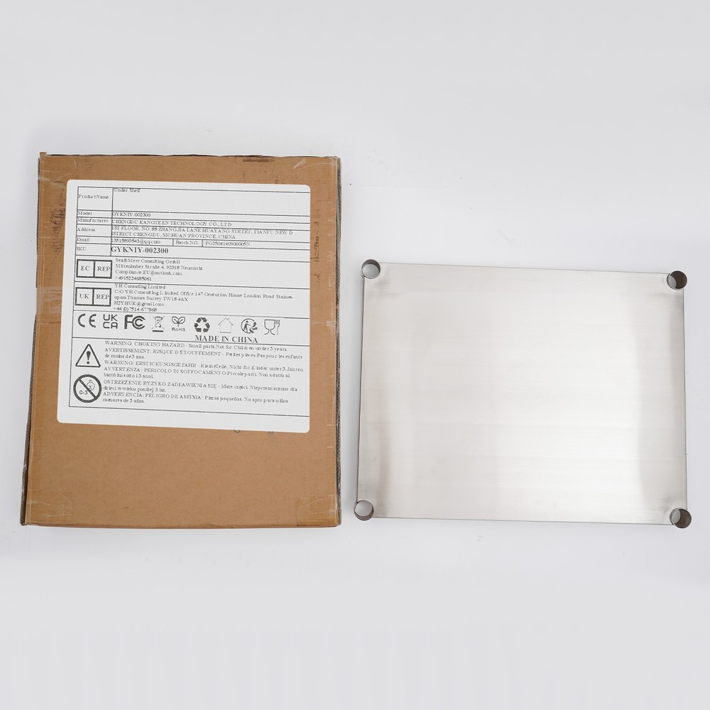 Adjustable Under Shelf for Work Tables Stainless Steel Lower Stand Multiuse Rack