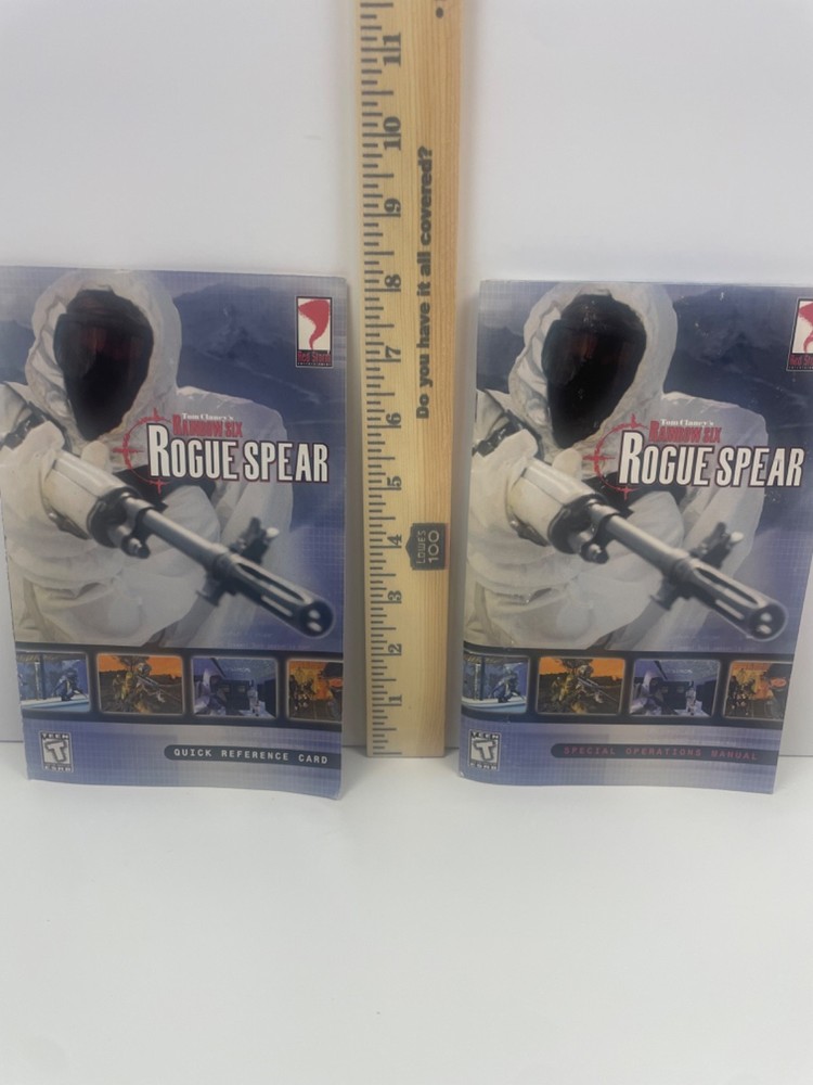 Rainbow Six Rogue Spear Special Operations Manual & Quick Reference Card ONLY