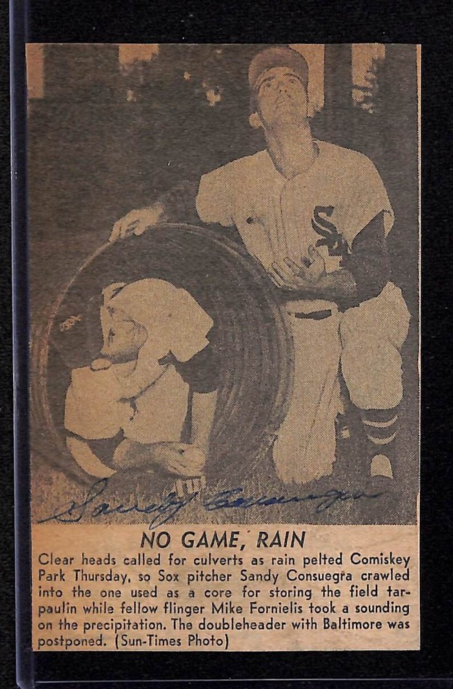 Sandy Consuegra Newspaper Clipping Signed Auto