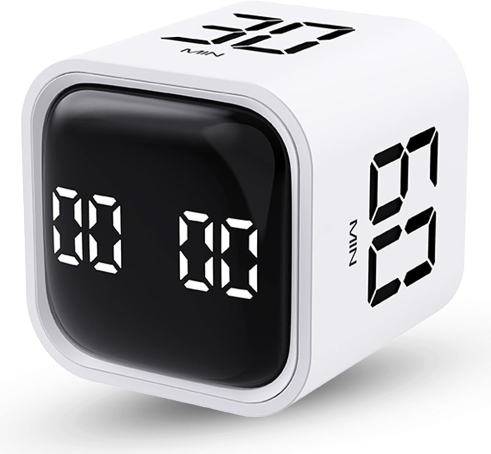 Productivity Timer Flip Gravity Sensor Cube Timer Countdown,Countup,Mute,Vibrate