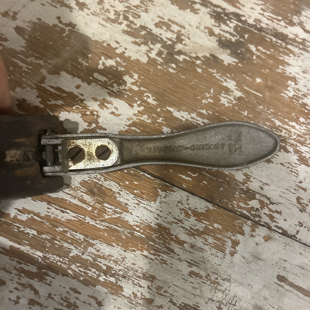 antique Vaughn can opener punch style barware