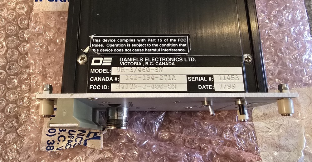 Daniels Electronics UR-3 460-SWC200 Receiver 453.2000 UHF