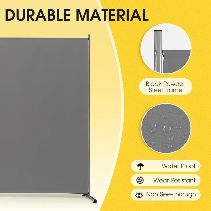 Lightweight Freestanding Room Divider Durable Privacy Screen Office Partition US