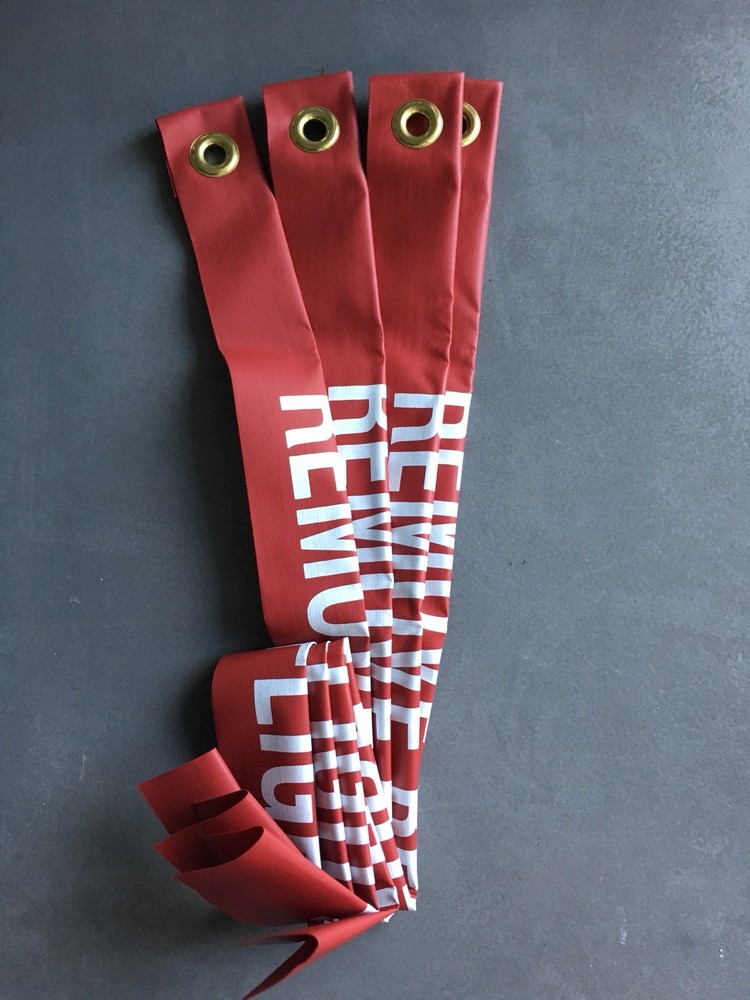 REMOVE BEFORE FLIGHT STREAMER 24" Long x 3" Wide PACK OF 4