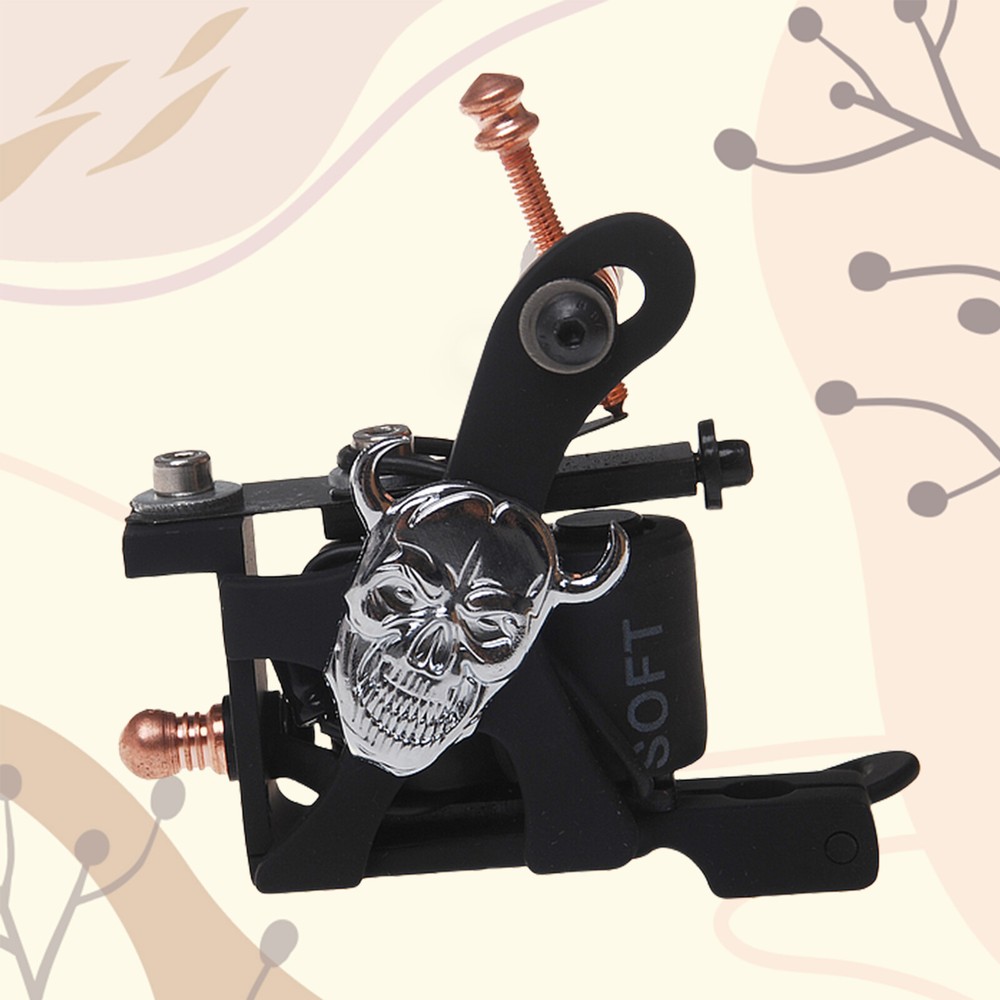 Coil Tattoo Machine Cast Iron Frame for Beginner 10 Wrap Liner 404-G