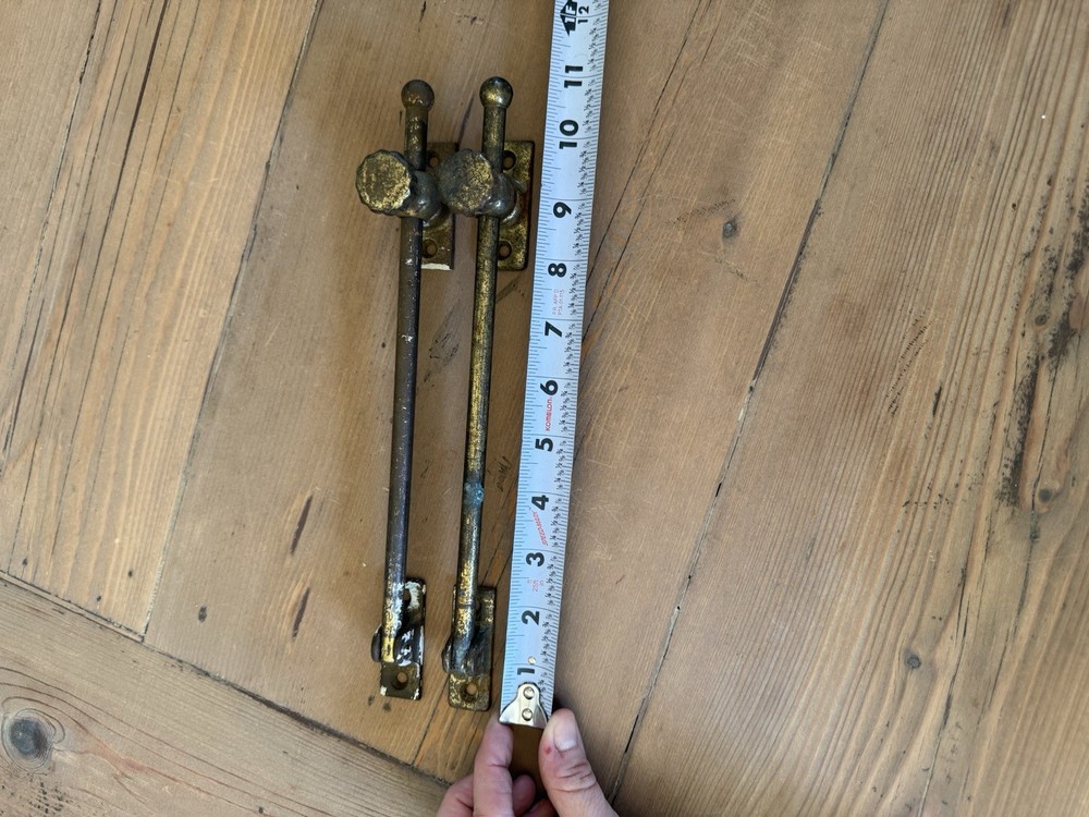 Vintage Solid Brass 11” Casement Window Stay Adjusters